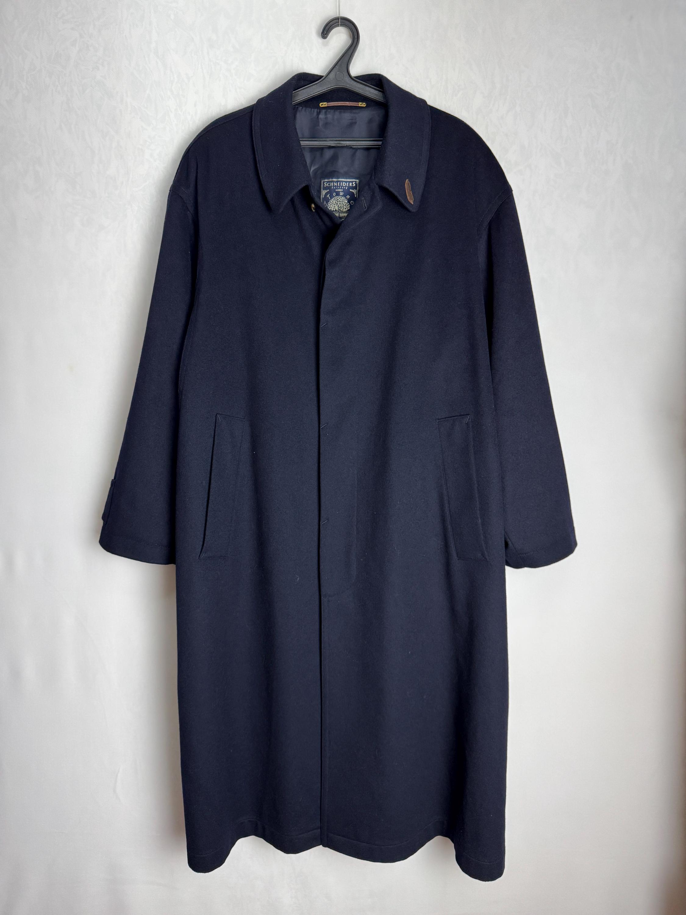 SCHNEIDERS Wool Cashmere Coat, Mens Austrian Navy Loden Jacket