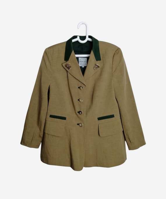 Made in Austria Vintage Trachten Jacket Linen Blend