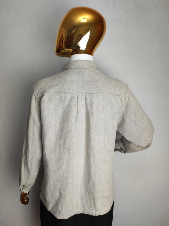 Pure Linen Trachten Shirt, Traditional Austrian B… - image 4