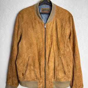 Y2k Mens Suede Zipped Jacket, Genuine Leather Hunting Jacket, Oversize Country Jacket, Retro Western Trucker Jacket, Brown Cowboy Suede Coat