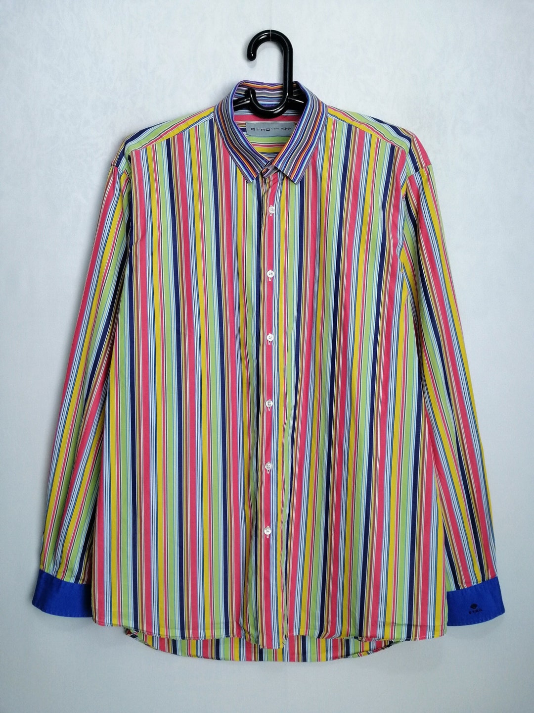 260 ETRO ミラノ カラフル ストライプ カッターシャツ 長袖 高級