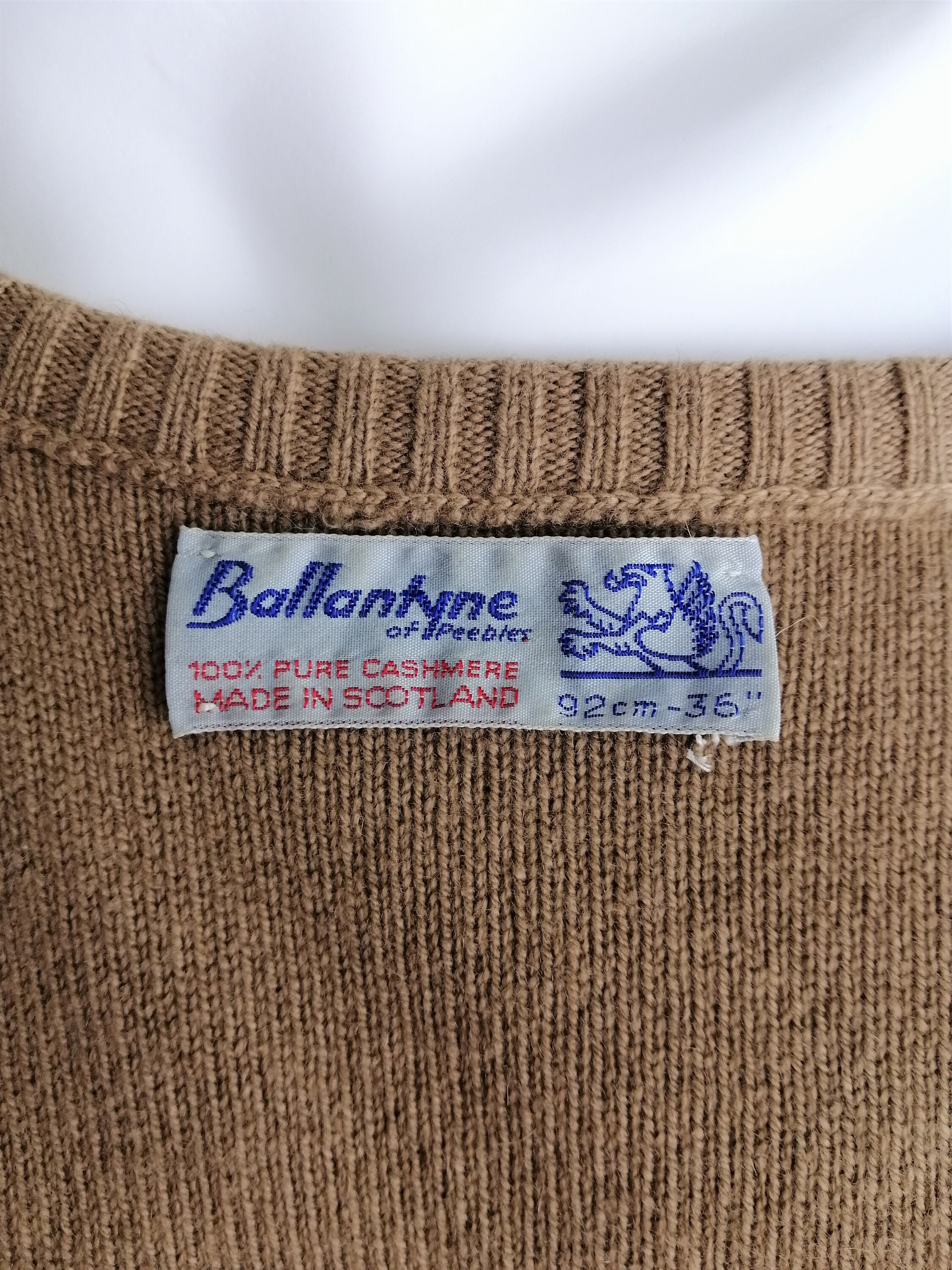 BALLANTYNE CASHMERE - 【Bryant of Scotland】Pure Cashmere100 % BALLANTYNE Pure Cashmere Womens Sweater, 100% Cashmere V