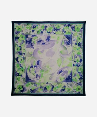 FRAAS Sciarpa Donna XL Stampa Floreale, 50x180 Cm, Pura In Cotone, Leggera Primavera/Estate, Lavaggio A Mano