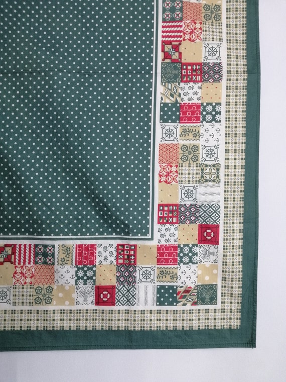 DONALDSON Cotton Scarf, Patchwork Pattern Neckerc… - image 3