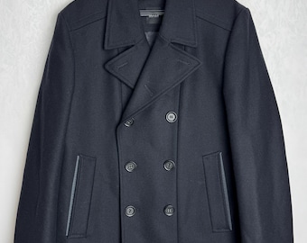 HUGO BOSS Wool & Cashmere Coat, 90s Mens Classic Overcoat