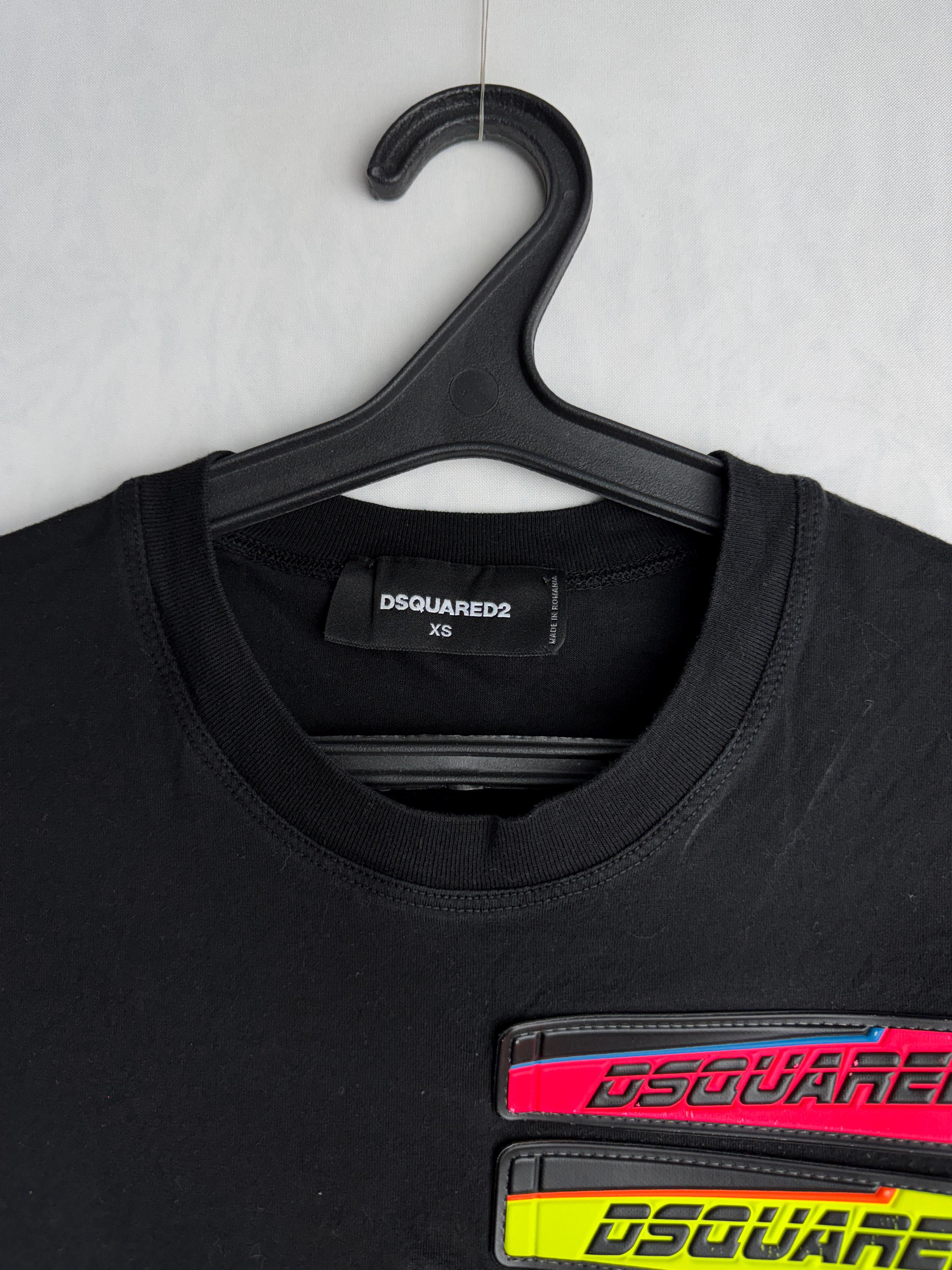 DSQUARED2 Rubber Logo T-shirt, Mens Designer Cotton Shirt, Unisex