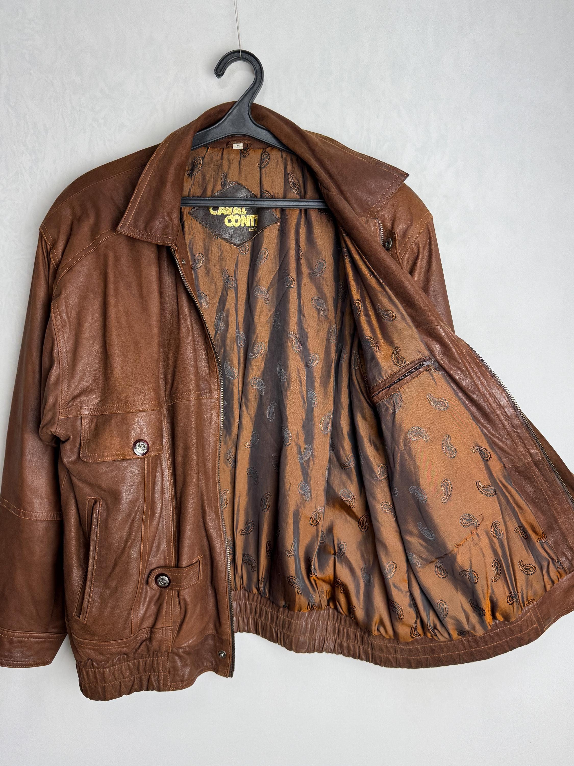 ジャケット・アウター 1980s Euro Vintage Brown Leather Jacket 80s mens leather jacket | Vintage clothes online for men
