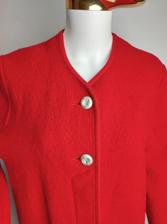 Austrian Boiled Wool Jacket, Oktoberfest Trachten… - image 2