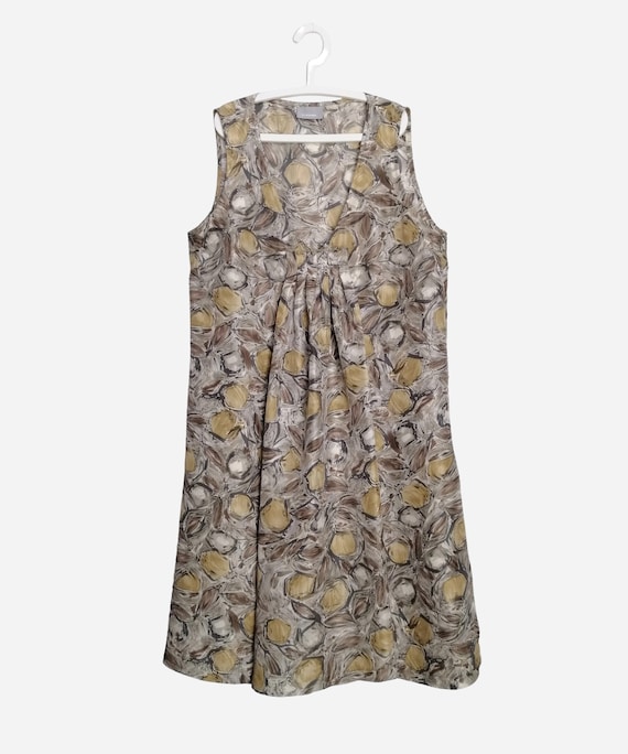 stefanel silk dress STEFANEL Silk Dress, Sleeveless Summer Dress, Abstract Pattern Print Dress,  Pure Silk Shift Dress, Italian Designer Dress, Y2K V-neck Tunic