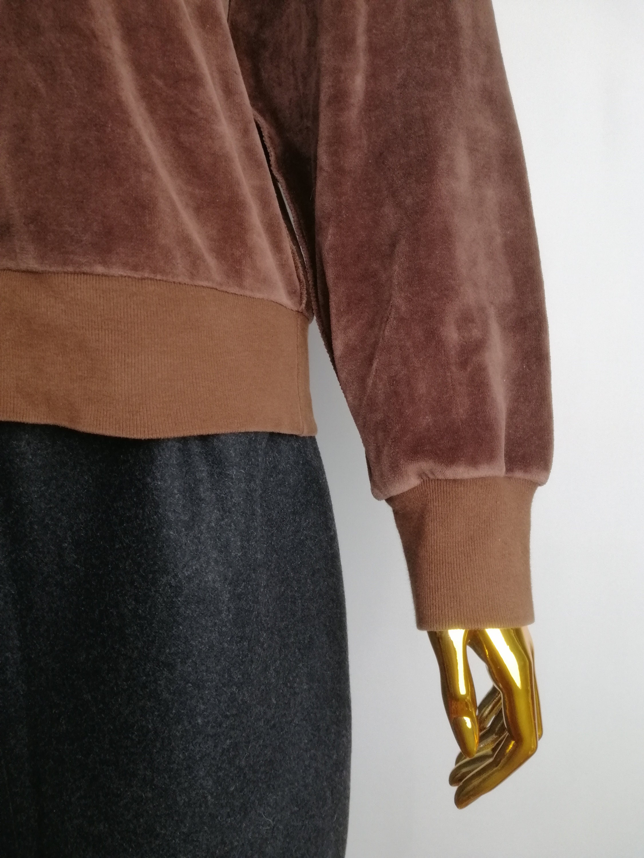 SONIA RYKIEL ベルベット スウェットシャツ、80 年代フランス 