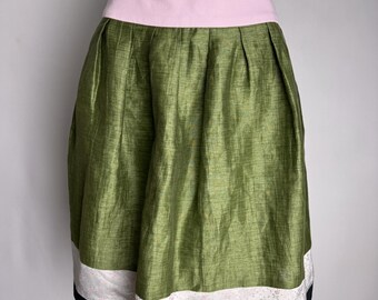 Austrian A-Line Skirt, Dirndl Knee Length Skirt, Traditional Trachten Folk Skirt, Oktoberfest Tyrol Skirt, German Bavarian Alpen Skirt, XS