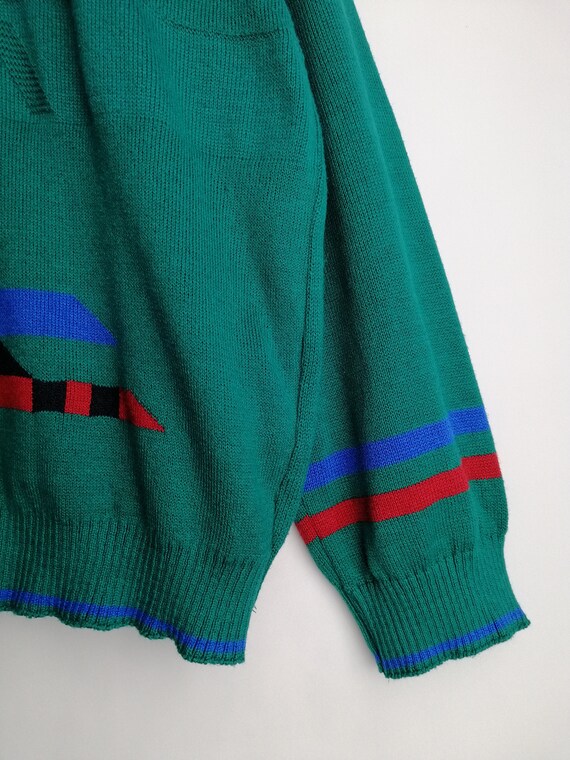 VINTAGE Mens Sweater 80s 90s Oversized Cotton Abs… - image 8