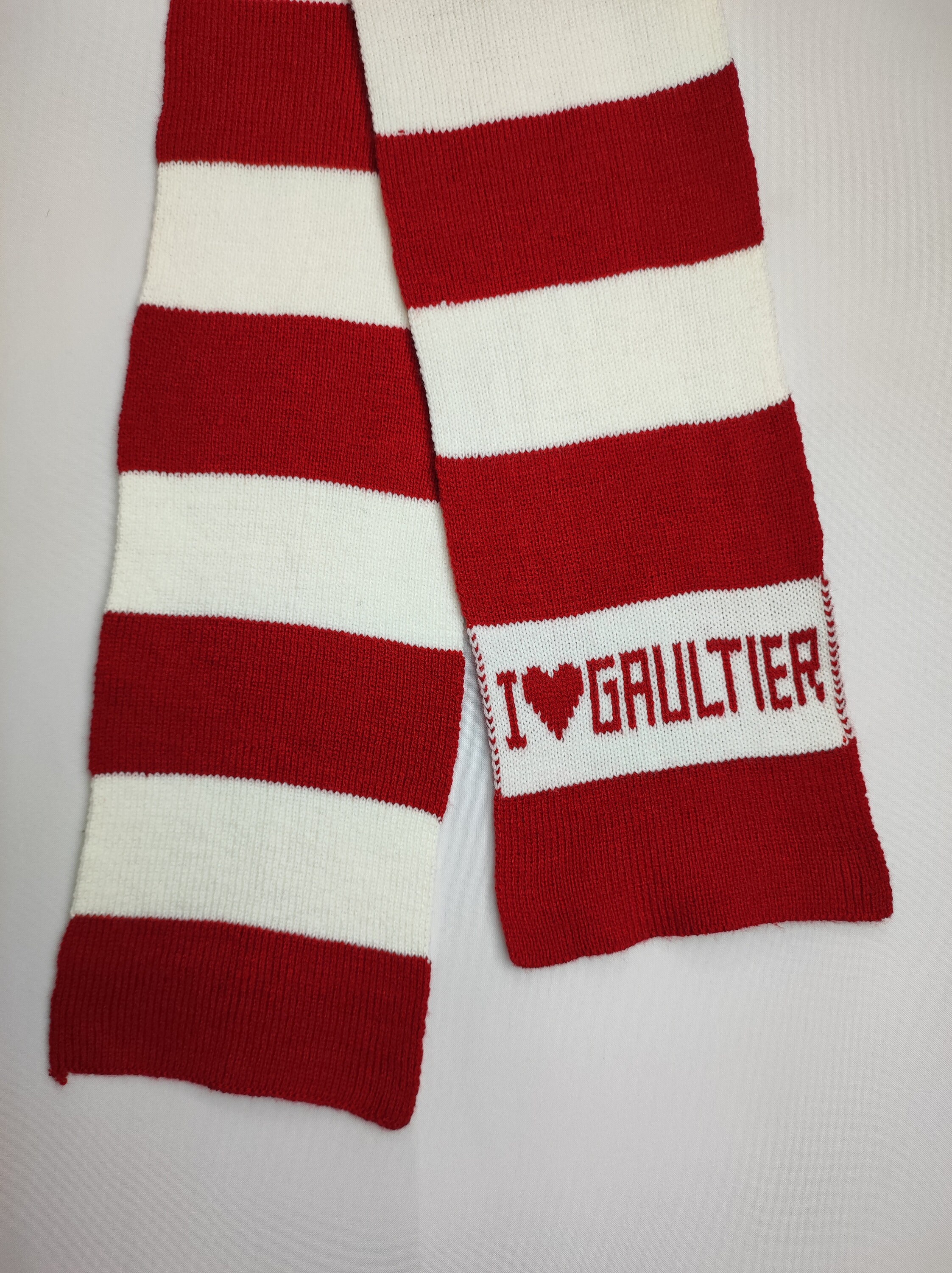 JEAN PAUL GAULTIER Scarf, Y2K Designer Muffler Scarf, I Love