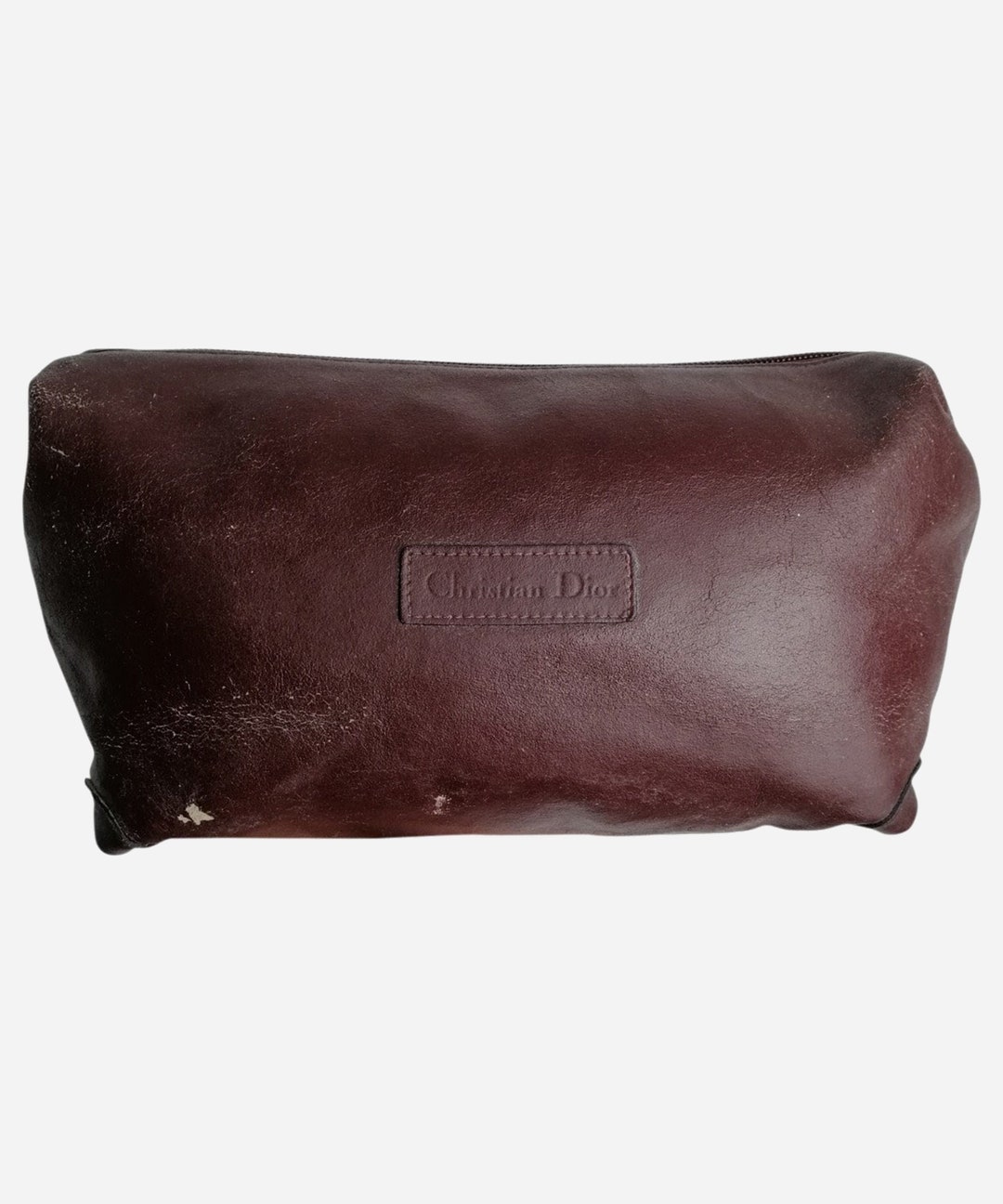 CHRISTIAN DIOR Cosmetic Bag 60s Genuine Leather Toiletry Bag Etsy UK