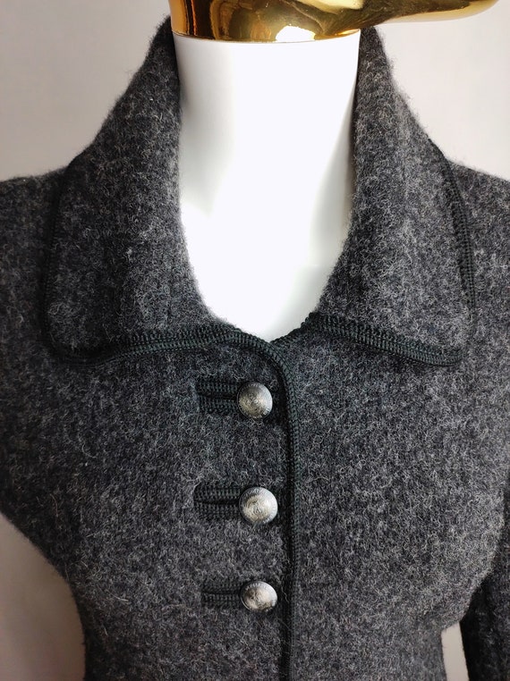 Boiled Wool Jacket, Austrian Wool Cardigan, Oktob… - image 7