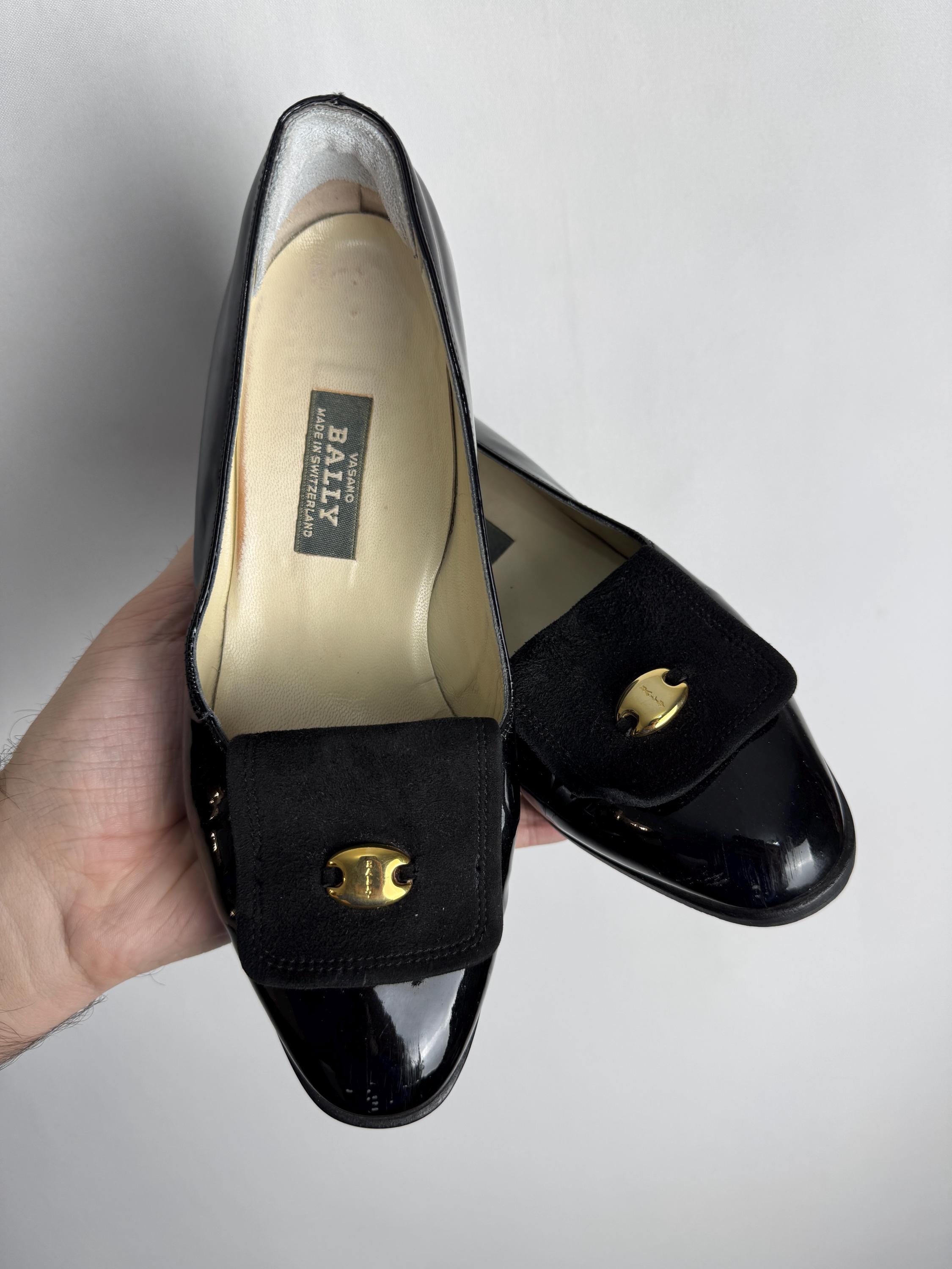 Bally made in Switzerland Black Leather Loafers with Gold Detailing Bally of Switzerland Shoes - Etsy main image 3
