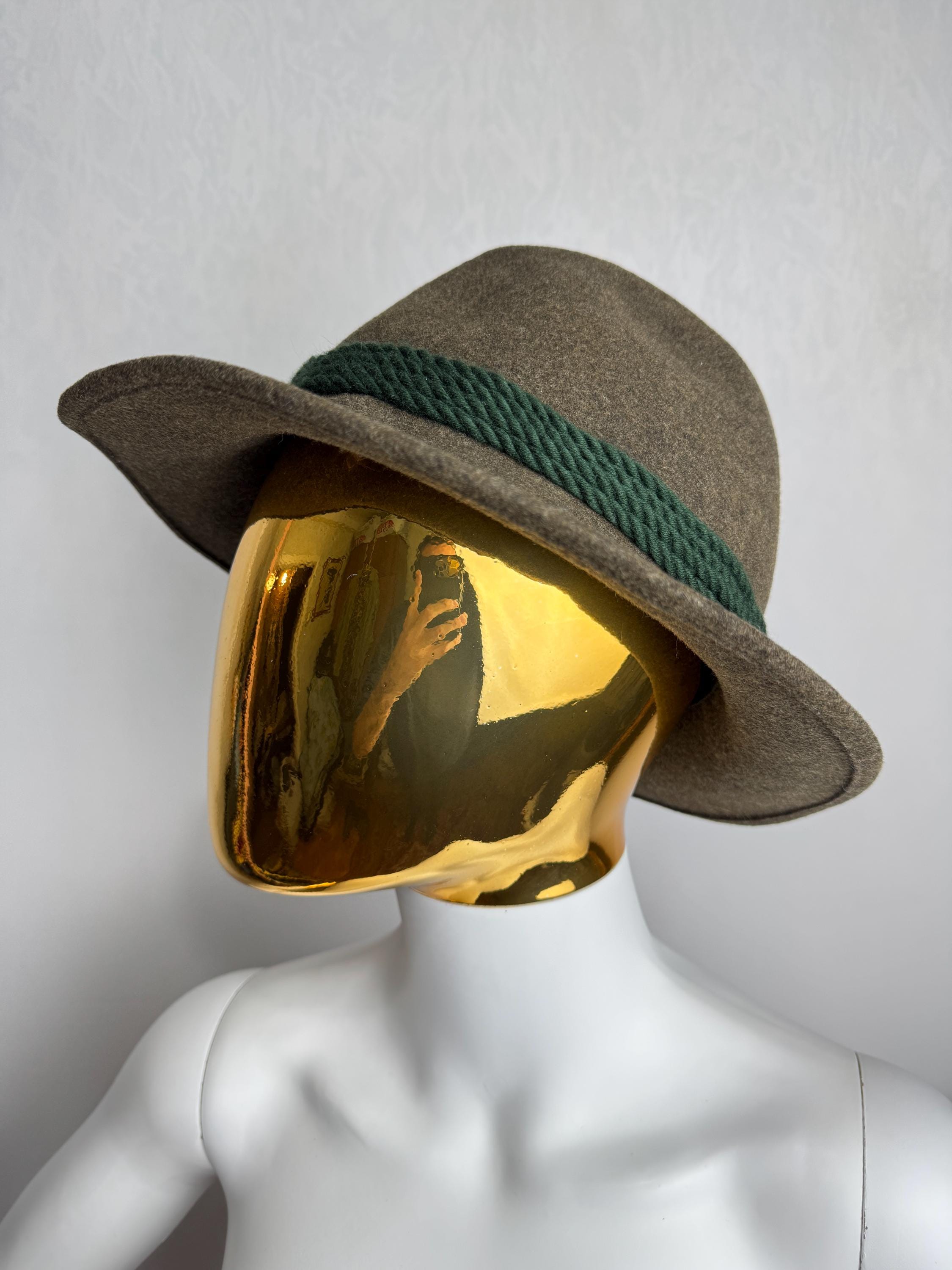Tyrolean Felt Hat, Oktoberfest Loden Hat, Austrian Wool  display picture 1