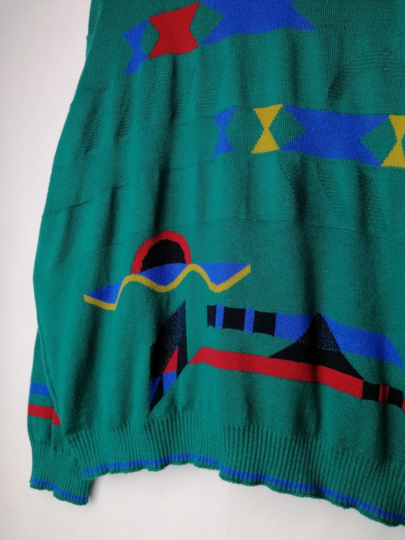 VINTAGE Mens Sweater 80s 90s Oversized Cotton Abs… - image 5
