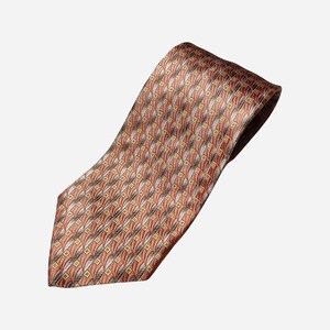 ERMENEGILDO ZEGNA Vintage Herren Seidenhalsband Italienische Designer geometrische Krawatte für Männer made in Italy Geschenk für Ihn
