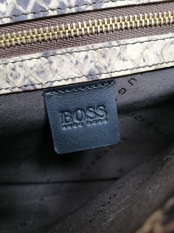 HUGO BOSS Vintage Womens Leather Clutch Bag Genui… - image 3