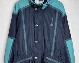Sergio Tacchini Vintage 90s Ski World Cup Jacket - Teal Blue