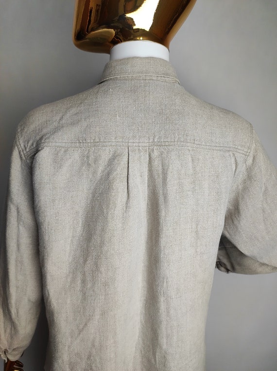 Pure Linen Trachten Shirt, Traditional Austrian B… - image 10