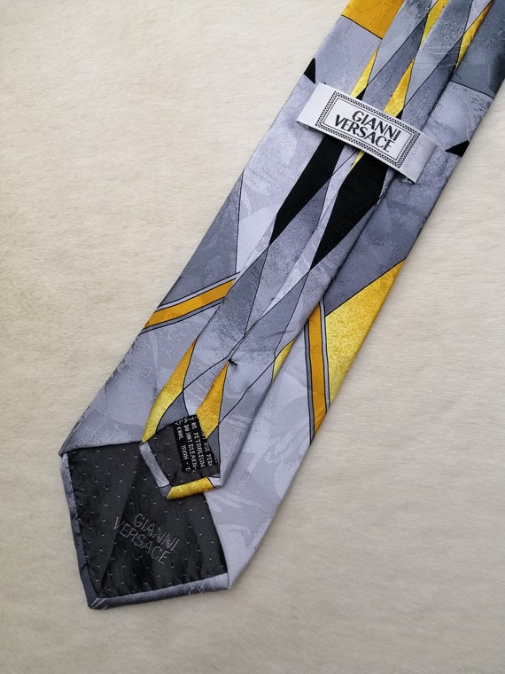 GIANNI VERSACE Silk Tie, 90s Vintage Versace Neck… - image 4