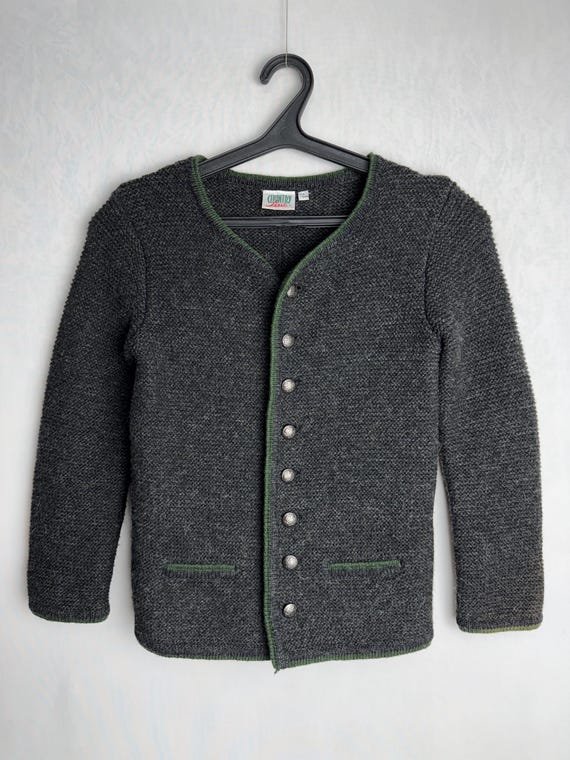 Boys Austrian Wool Cardigan, Trachten Knit Cardigan, Oktoberfest