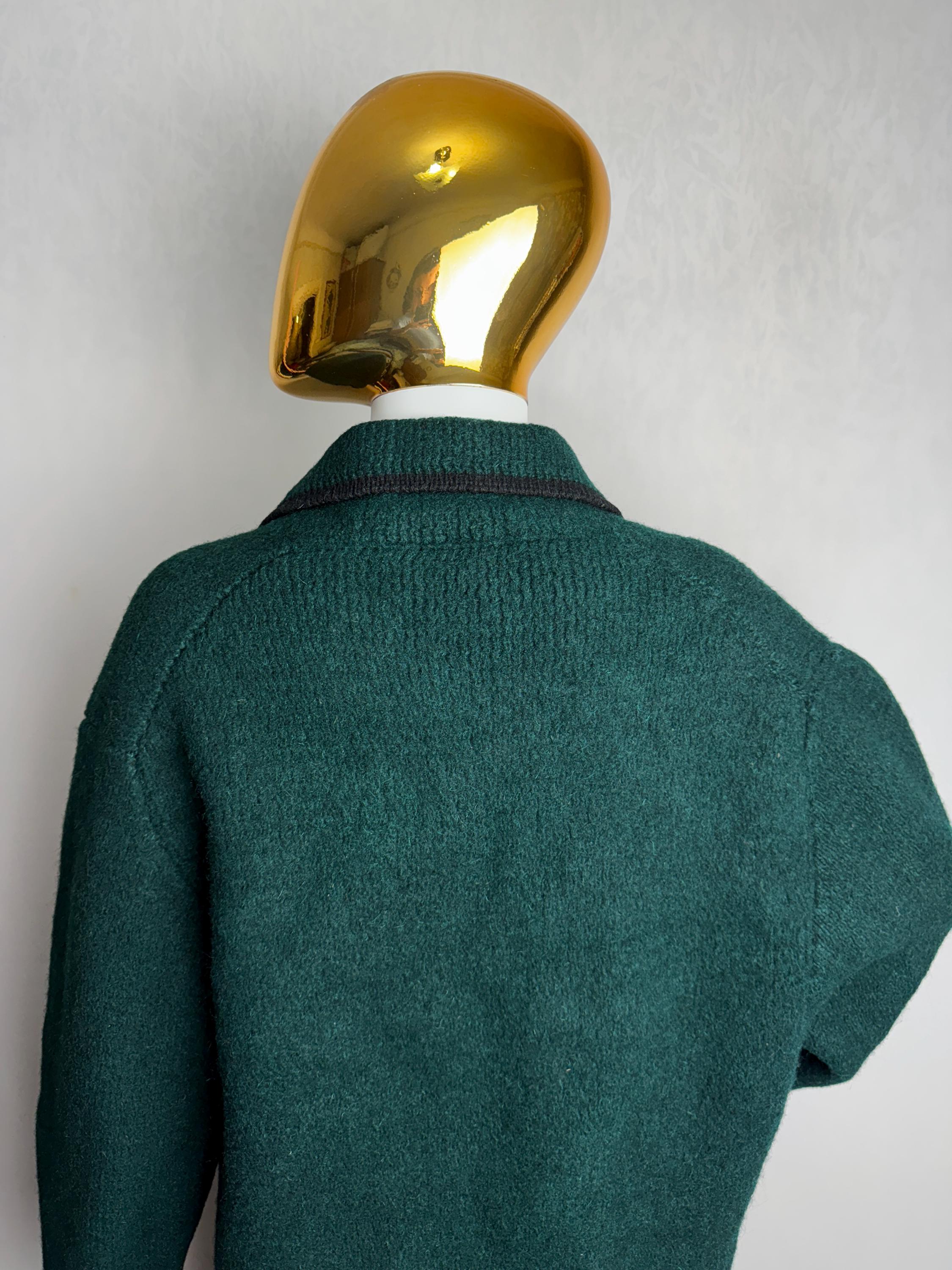 Boiled Wool Jacket, Austrian Wool Cardigan, Oktoberfest Trachten