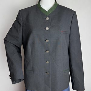 Dirndl Wool Blend Blazer, Oktoberfest Trachten Jacket, Traditional Austrian Jacket, Tyrol Folk Blazer, German Bavarian Alpen Jacket, Size XL