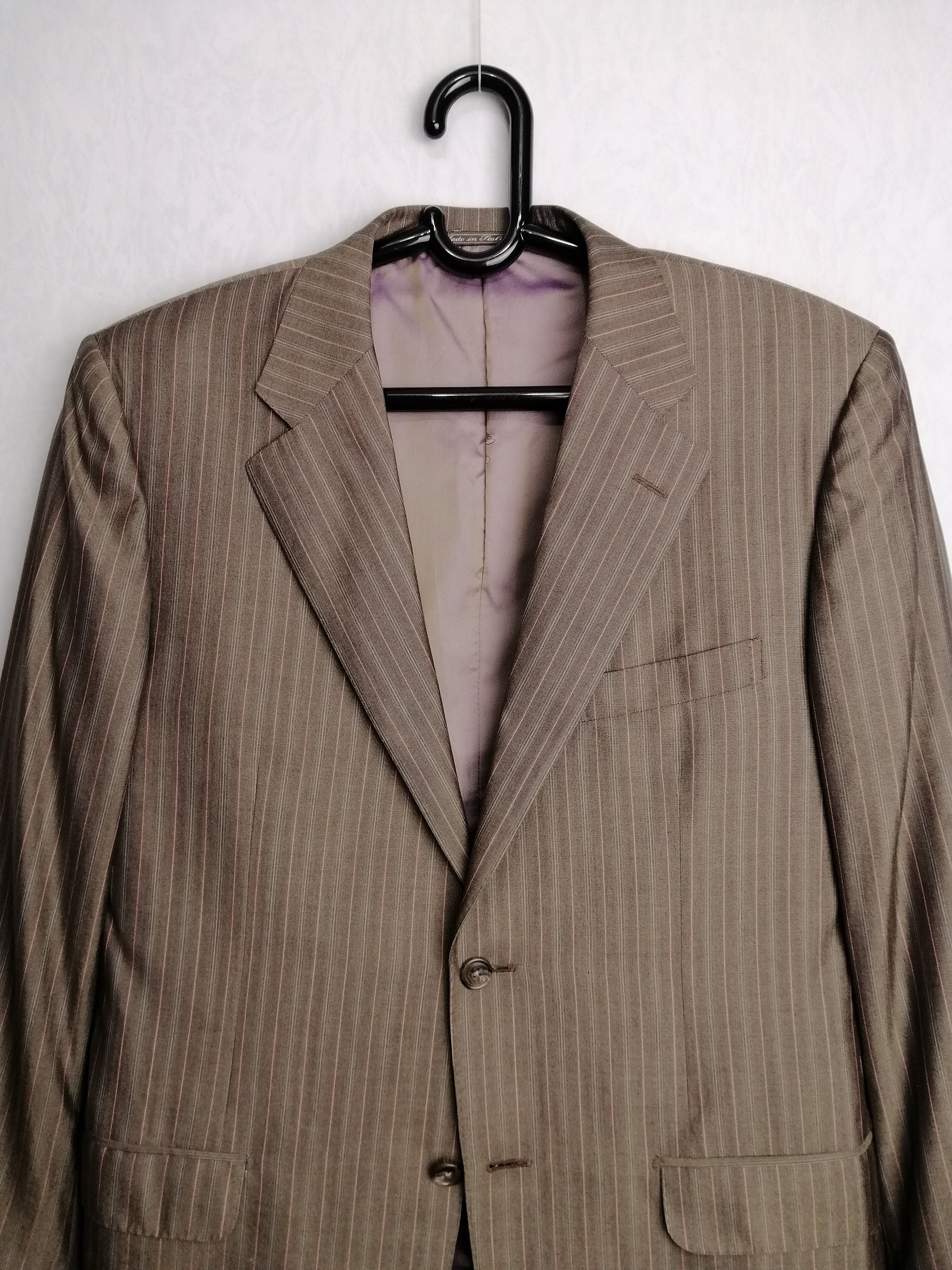 CORNELIANI Suit Jacket, Mens Wool & Silk Blazer, Italian Formal