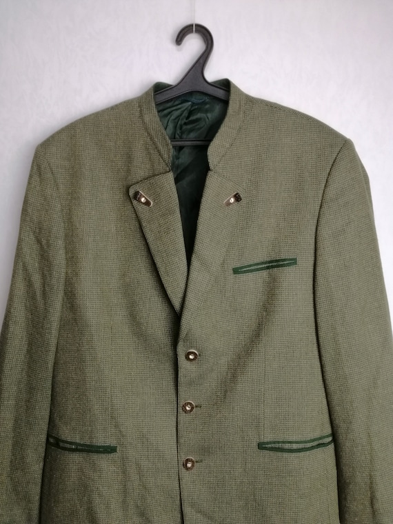 Mens Trachten Jacket, Austrian Wool & Silk Jacket… - image 10