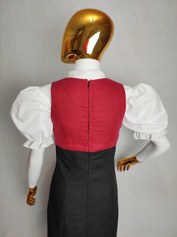 Linen Austrian Dress, Sleeveless Trachten Dress, … - image 10