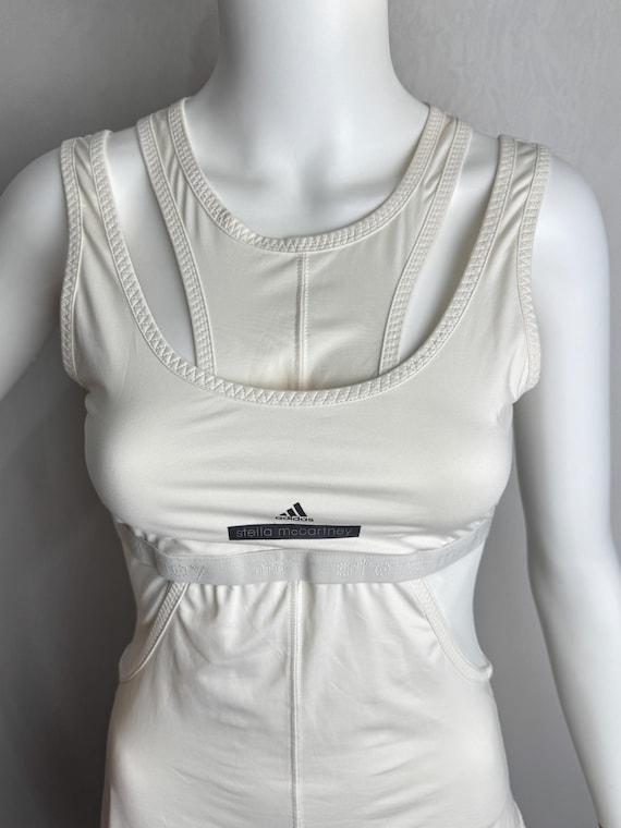 ADIDAS by STELLA McCARTNEY テニスミニドレス、ホワイトノースリーブ