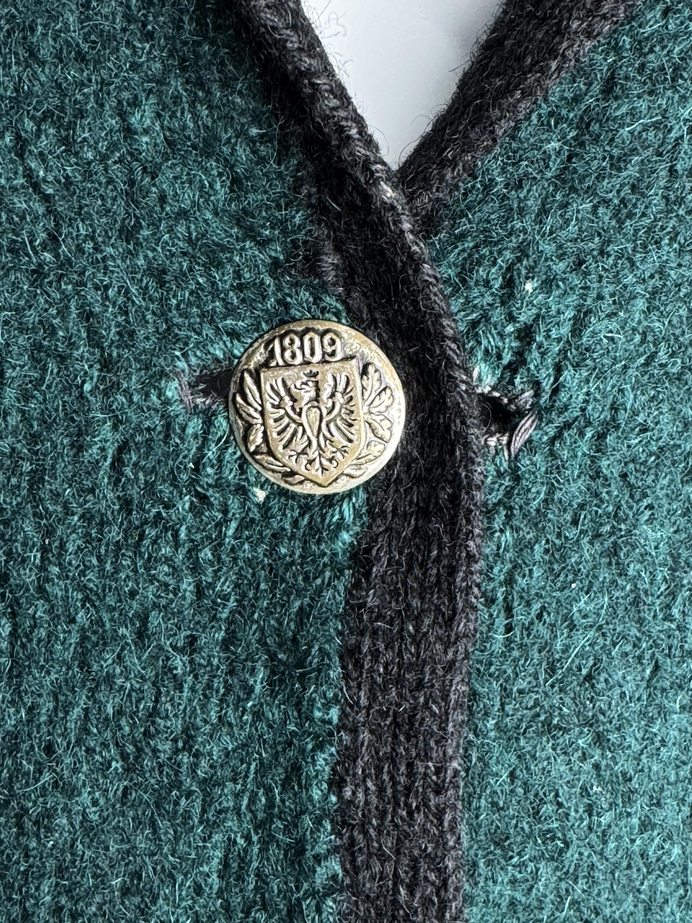 Boiled Wool Jacket, Austrian Wool Cardigan, Oktoberfest Trachten