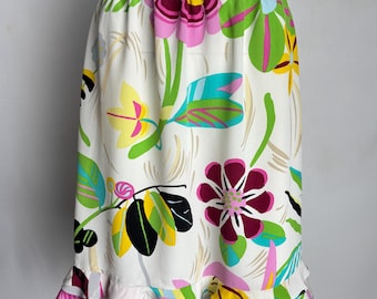 Gonna in seta GUCCI by TOM FORD, primavera/estate 1999, gonna vintage di stilista italiano, gonna estiva con stampa floreale, gonna di lusso da passerella, taglia S M