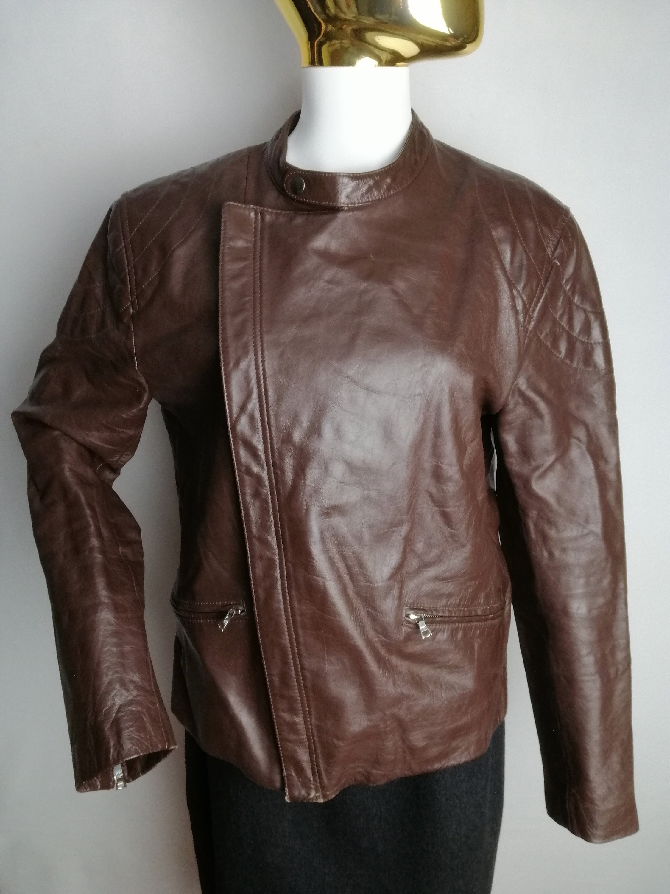 PAUL SMITH Leather Jacket, 90s Designer Motorcycle Jacket, Unisex