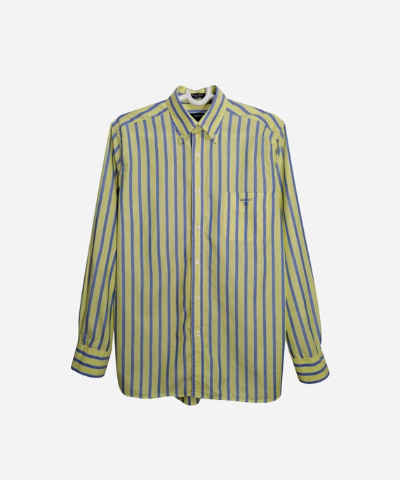Prominent Uitstroom Margaret Mitchell Buy GANT Vintage Mens Shirt Yellow Blue Striped Cotton Long Sleeve Online  in India - Etsy