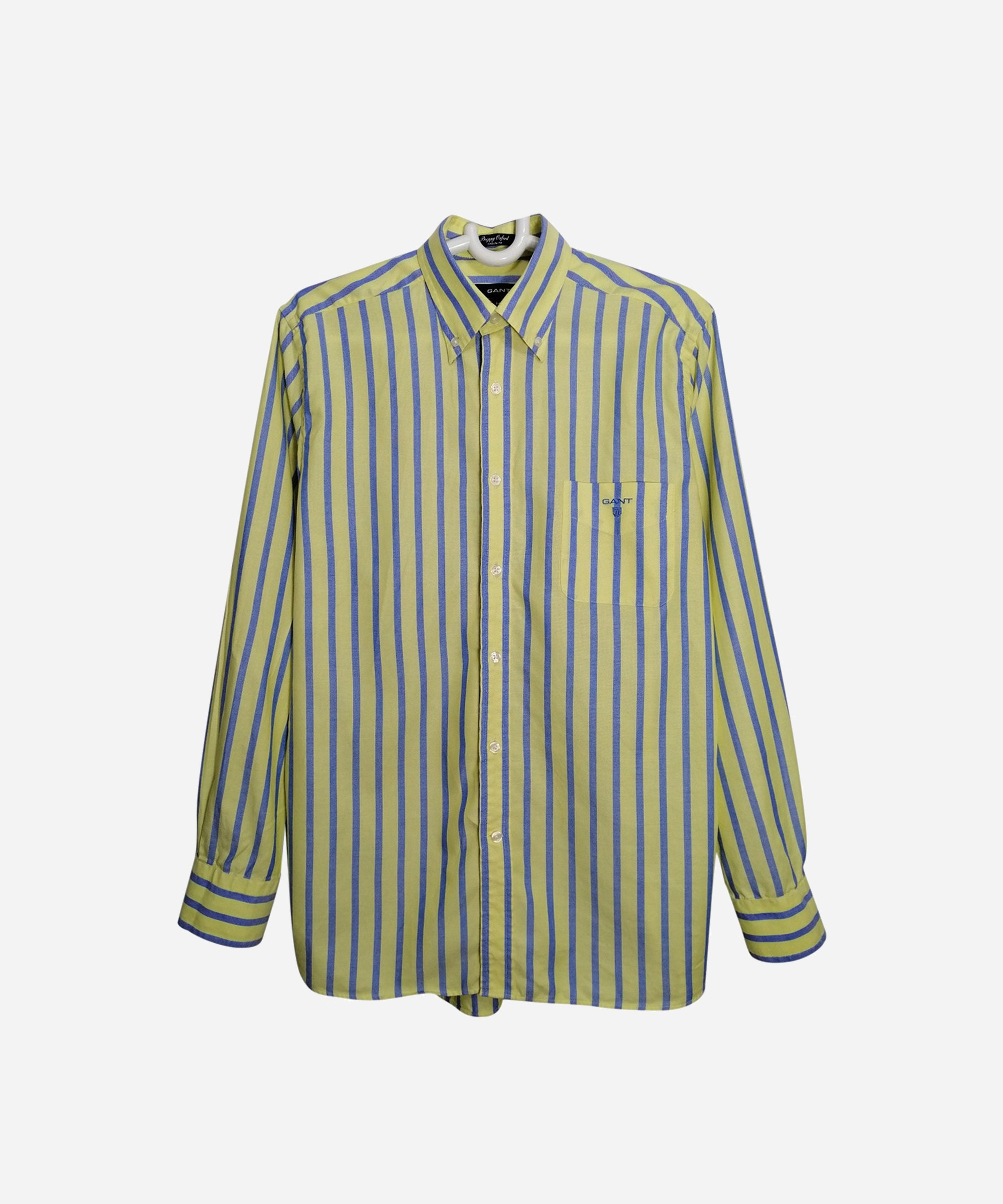 Uitbarsten Geologie stewardess GANT Vintage Mens Shirt Yellow Blue Striped Cotton Long Sleeve - Etsy