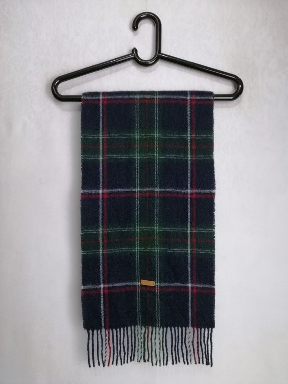 FRED PERRY Wool Cashmere Scarf, Casual Plaid Long… - image 6