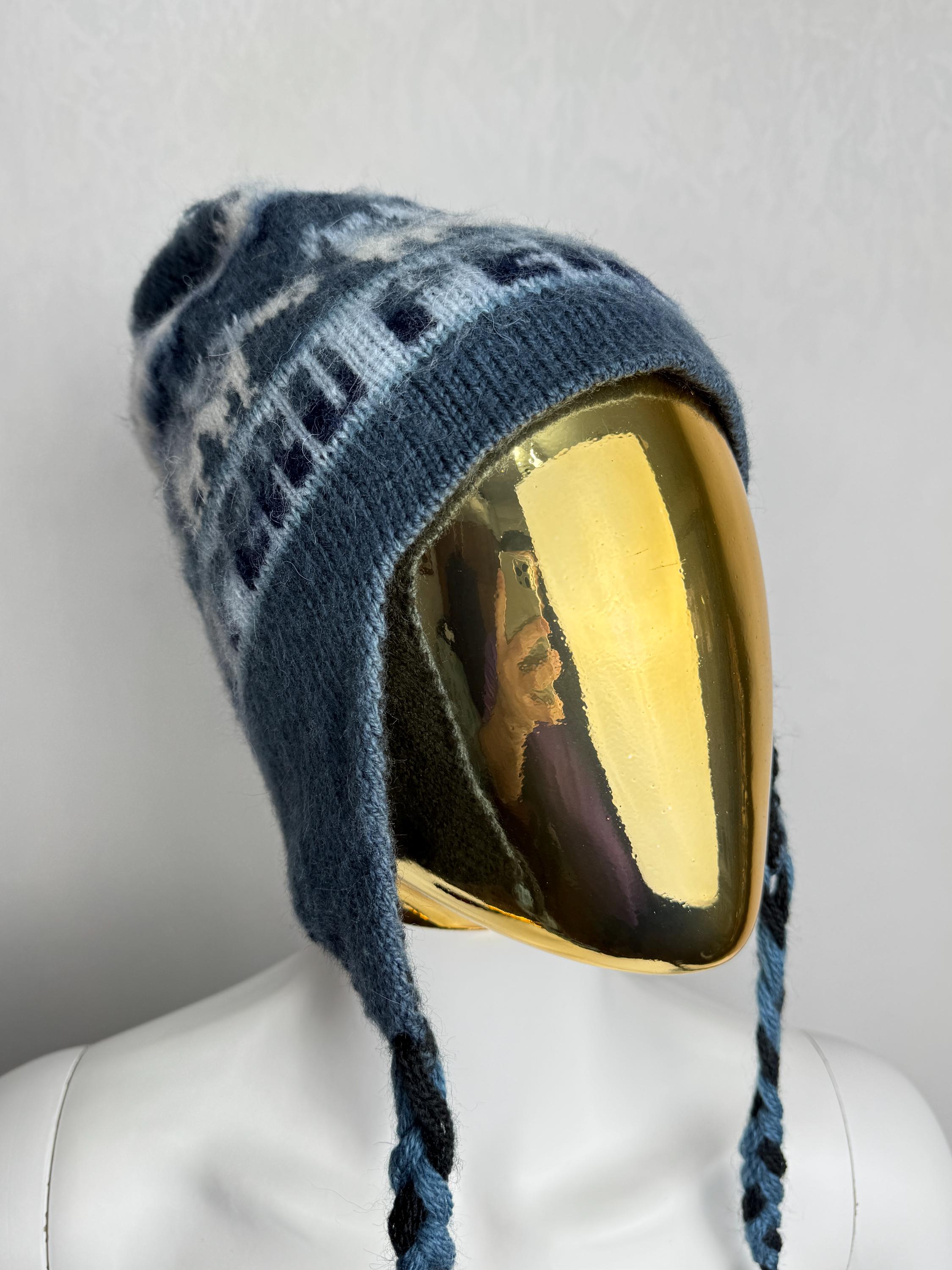 Vintage Peruvian Chullo Hat, Alpaca Ear Flap Winter Hat 