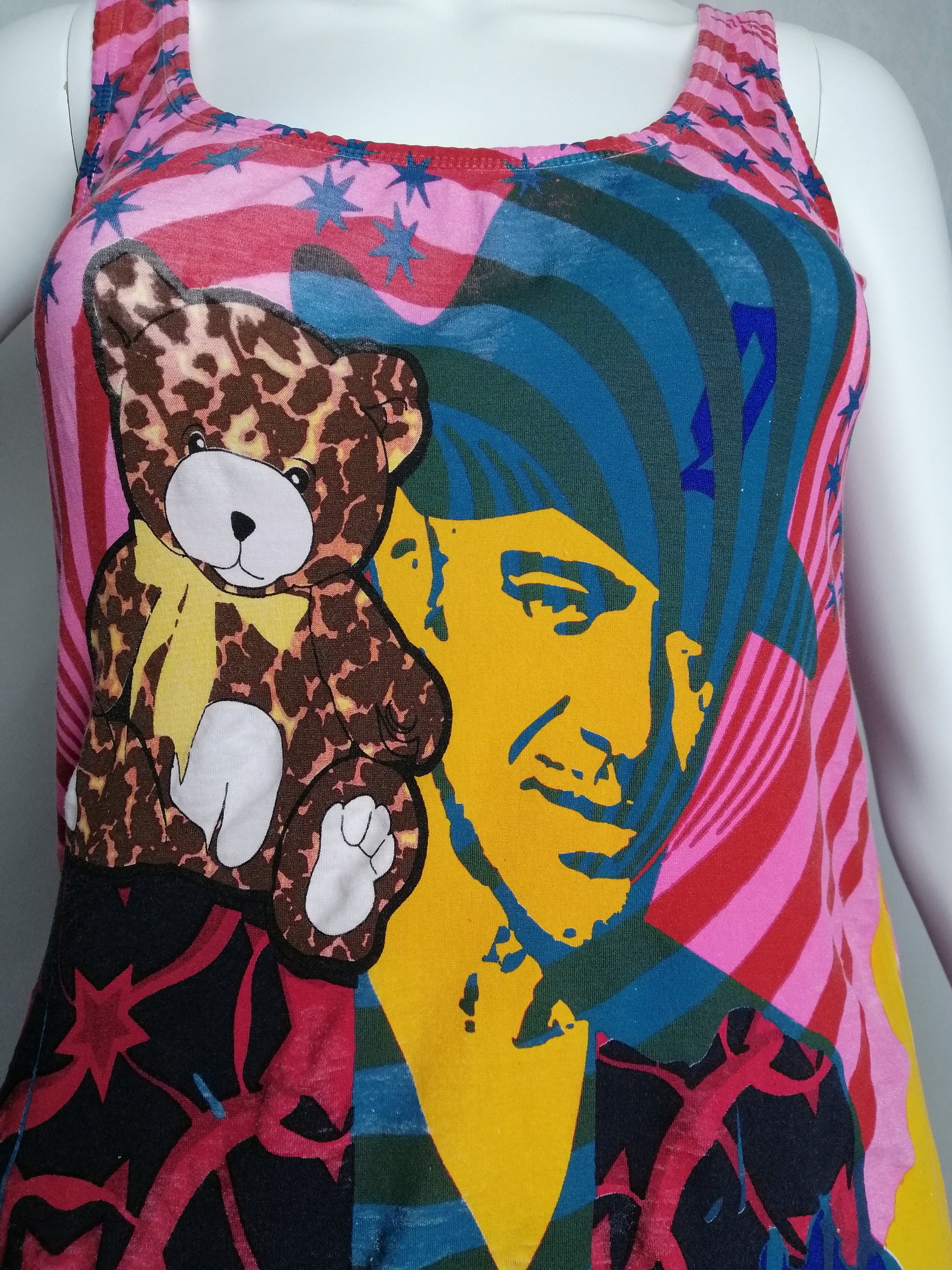 JOHN GALLIANO Vintage Tank Top, 2000s Teddy Bear Print Tee