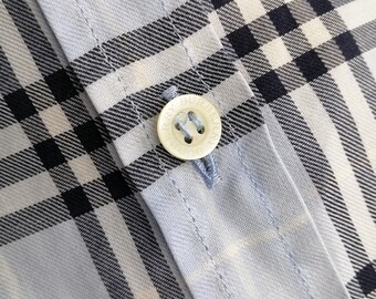 BURBERRY Check Shirt, Vintage Burberrys of London Blouse, Womens
