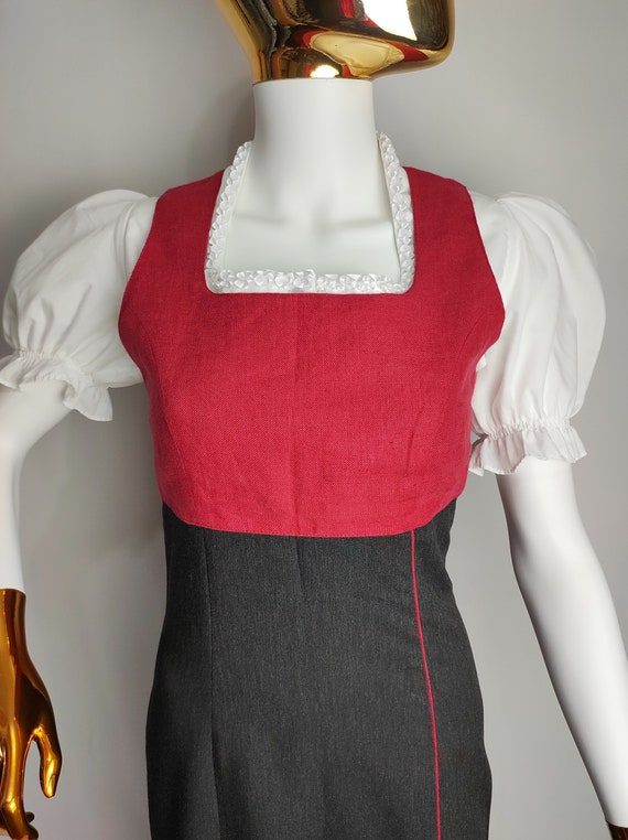 Linen Austrian Dress, Sleeveless Trachten Dress, … - image 3