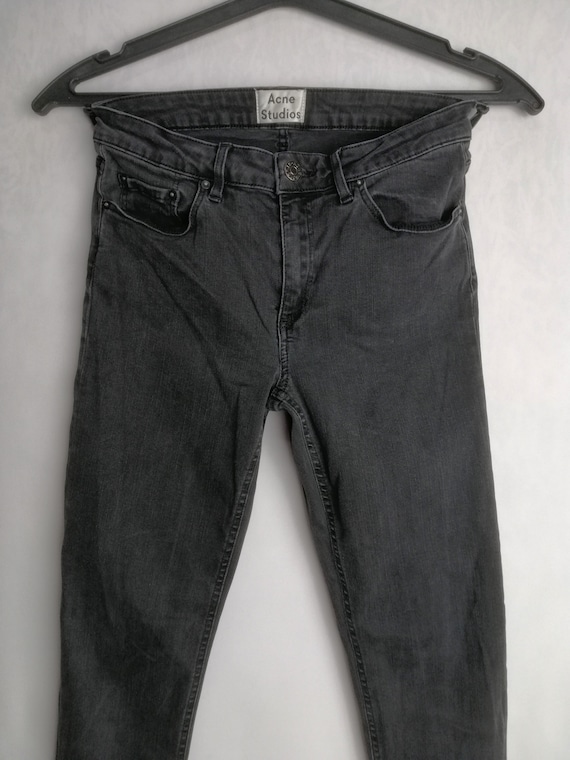 ACNE STUDIOS Skin 5 Used Black Jeans, Womens Black Washed