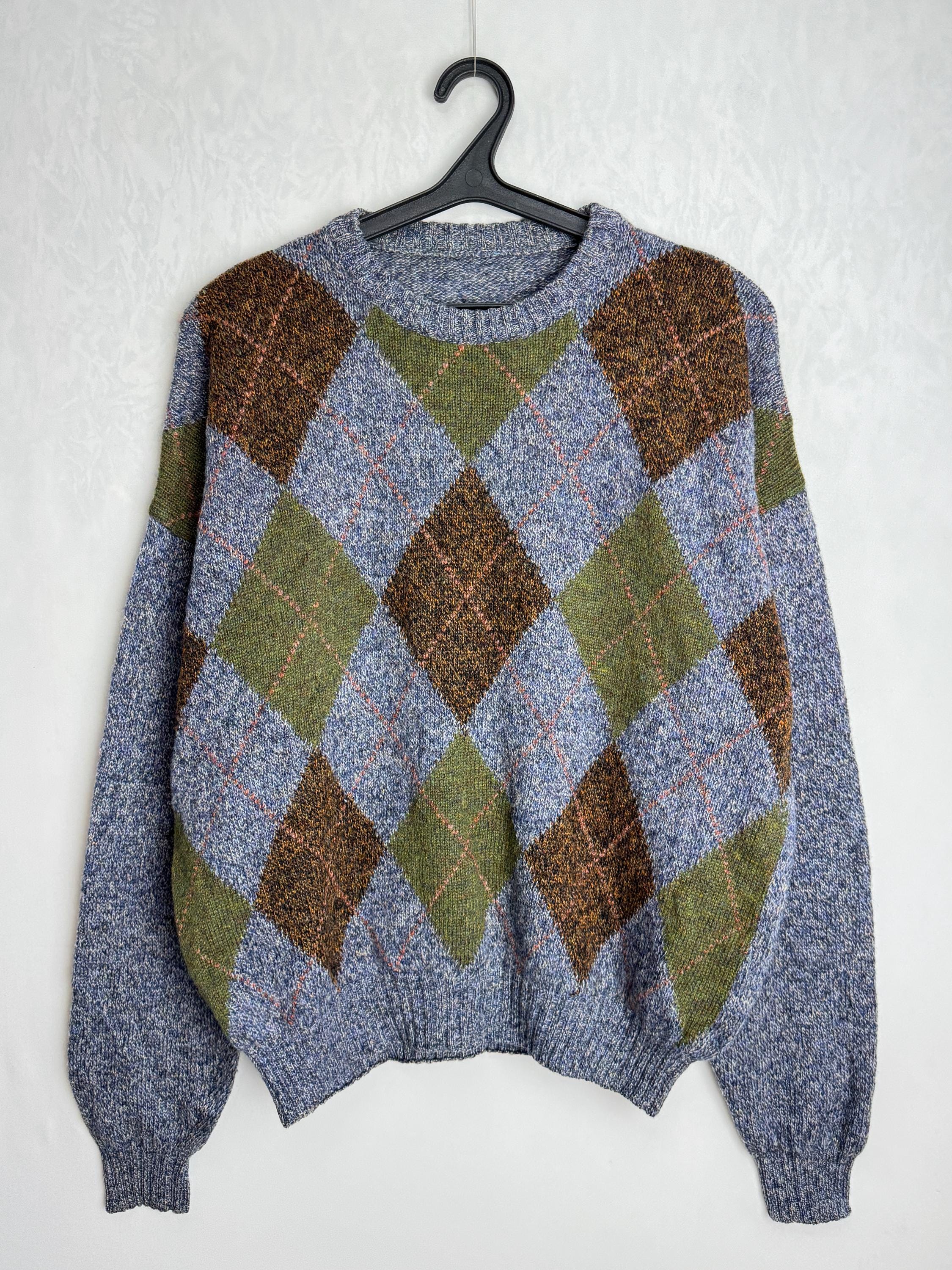 Vintage Mens Diamond Argyle Cardigans UK