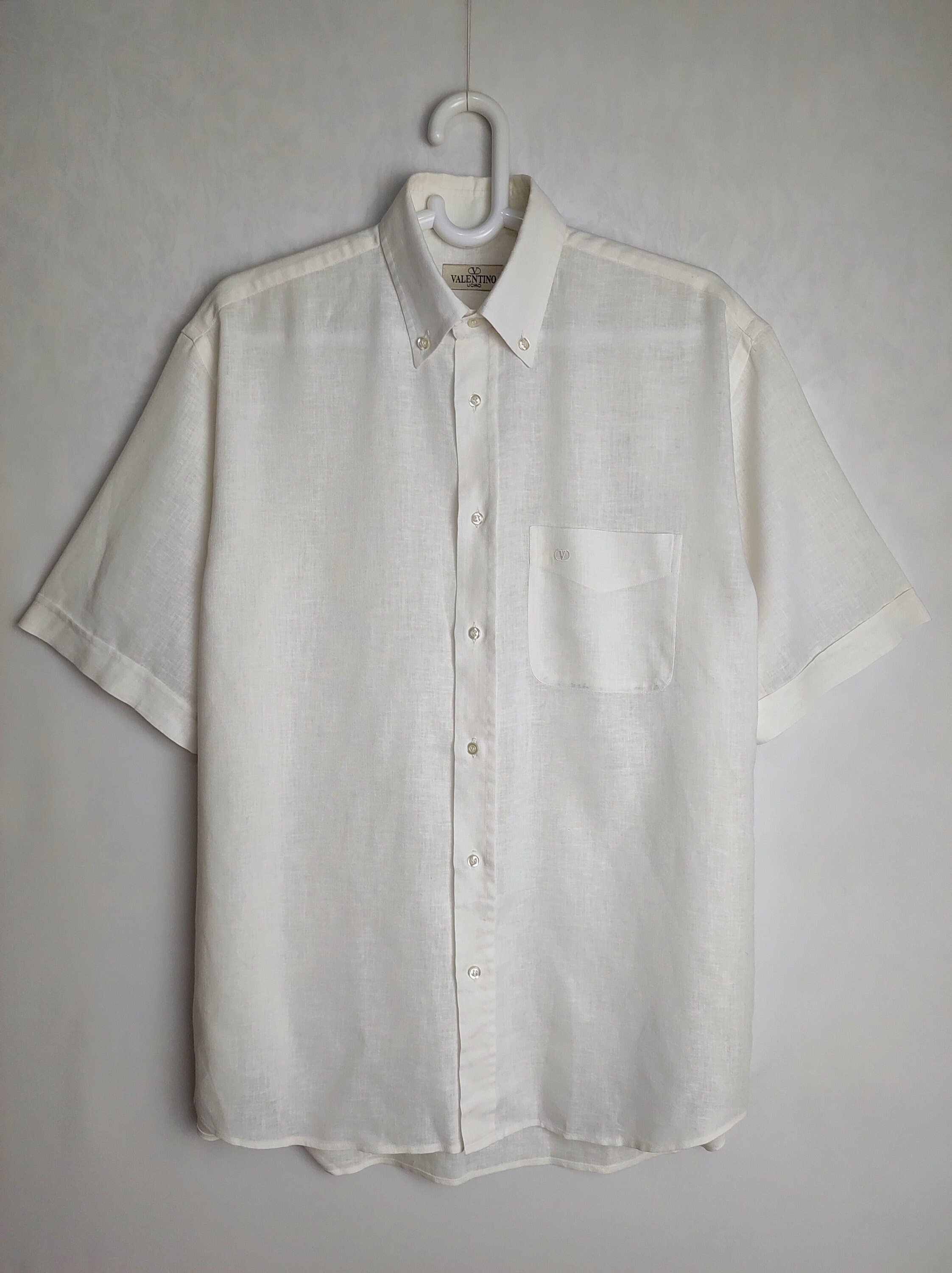 Tシャツ・カットソー VALENTINO White Logo Short Sleeve Shirt in Cotton Man 31TtJwpQBDL.jpg_BO30,255,255,