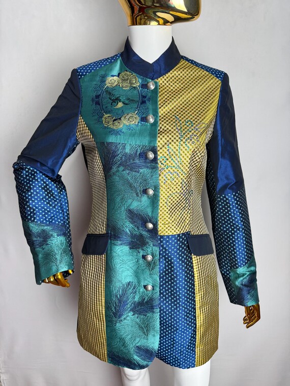 Austrian Floral Patchwork Jacket, Unique Trachten… - image 1