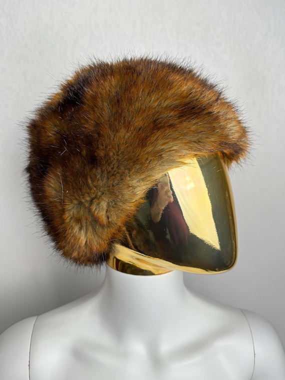 Vintage Classic Brown Fur Hat s-l400.jpg main image 3