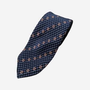 ERMENEGILDO ZEGNA Vintage Mens Silk Necktie 80s Italian Designer Neck Tie For Men Gift For Him